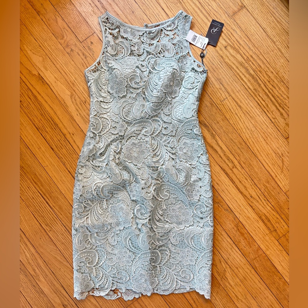 Adrianna Papell Light Mint Lace Mini Dress size 4